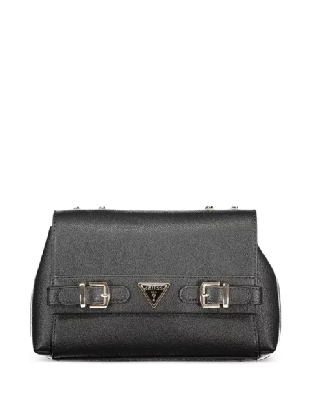 Kézitáska Guess autogrammal fekete