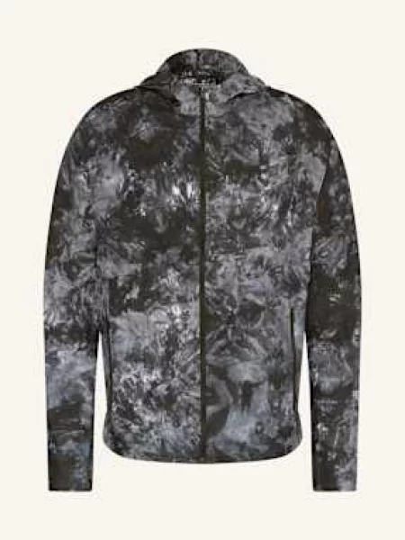 Běžecká Bunda černá/ tmavě šedá/ šedá černá