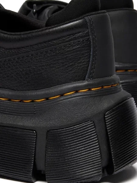 Кожаные туфли Dr. Martens на платформе черные