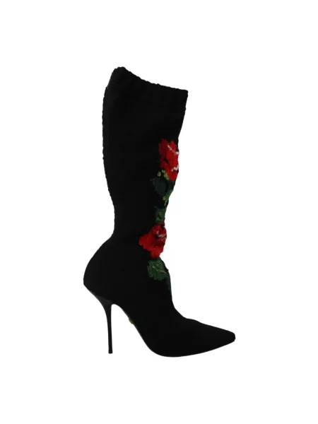Botki Dolce And Gabbana z kaszmiru czarne