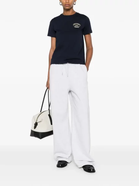 Scurt tricou Gant cu broderie albastru