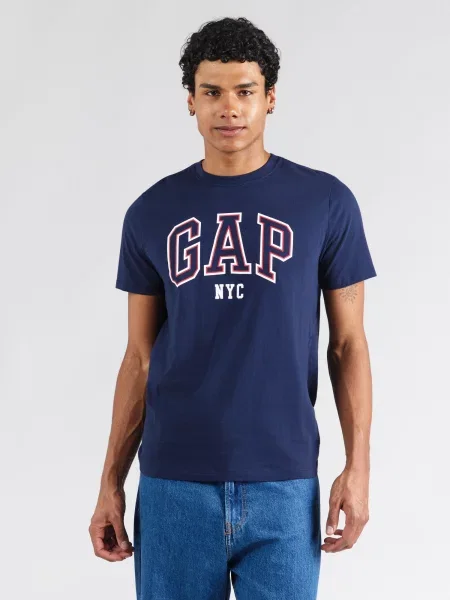 GAP Tričko NYC CITY námornícka modrá červená