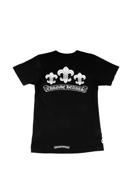 Тениска Chrome Hearts с принт със сърца черно