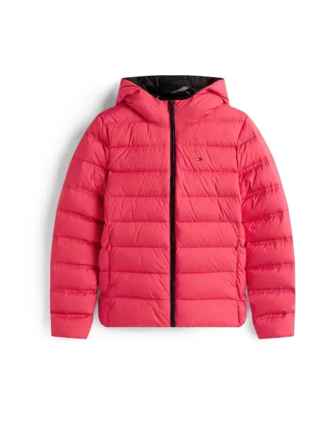 Tommy Jeans geacă de puf roz