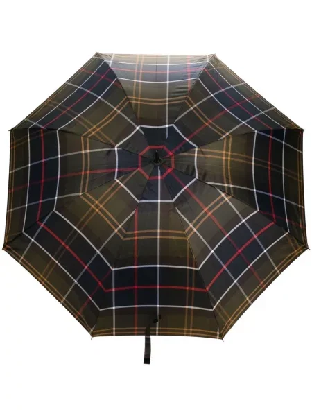 Umbrelă Barbour în carouri verde