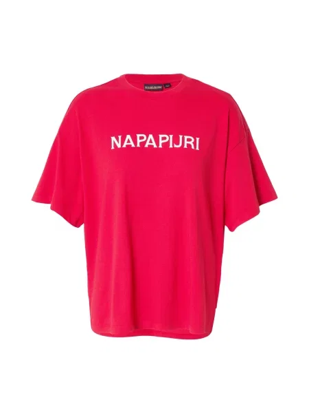 NAPAPIJRI Tričko Debant červená bílá