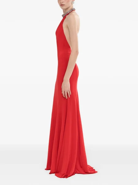 Maxi rochie maxi Nissa cu spatele deschis de costum roșu