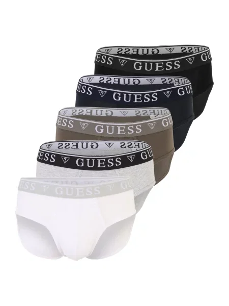 GUESS Spodnje hlačke temno modra / svetlo siva / črna bela