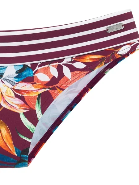VENICE BEACH Bikinové nohavičky modrozelená / oranžová / bordová biela