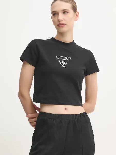 Тениска Guess COLETTE черно