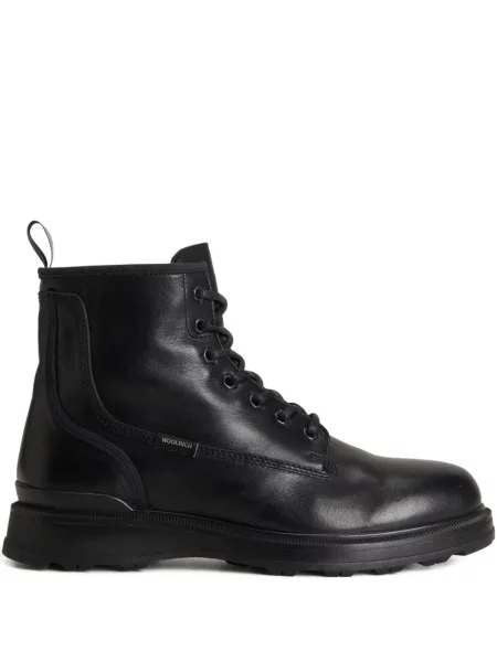 Botine Woolrich cu șireturi din dantelă