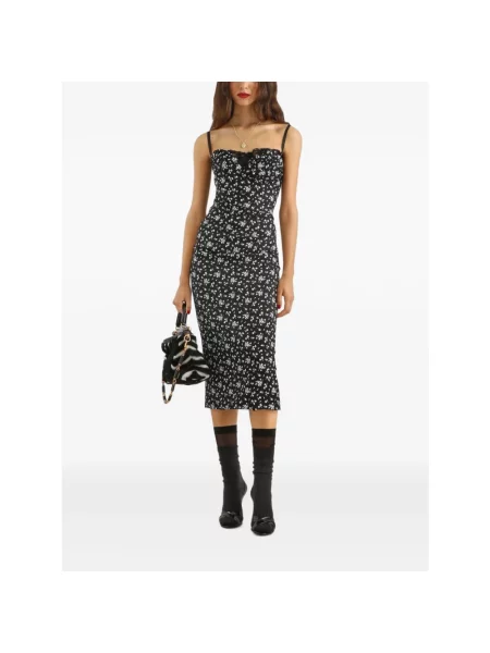 Sukienka Dolce And Gabbana z nadrukiem czarna