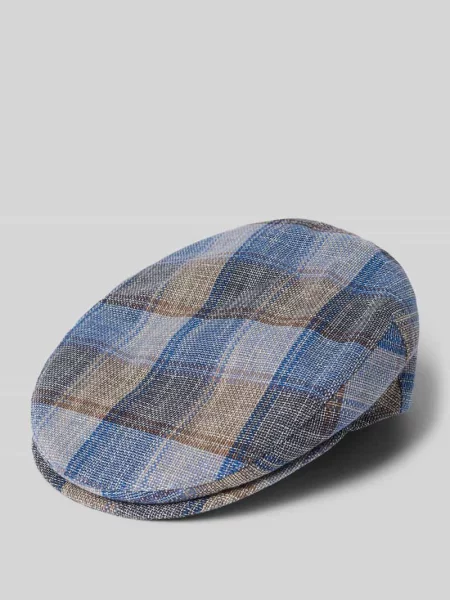 Czapka typu kaszkiet z mieszanki lnu i bawełny Müller Headwear niebieska