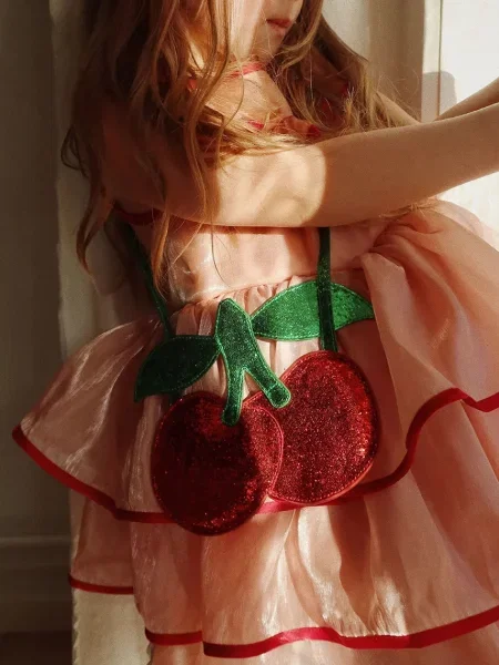 Konges Sløjd Dětská kabelka CHERRY WALLET BAG červená