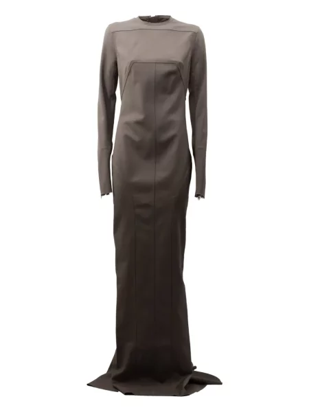 Rochie maxi Rick Owens lungă de costum maro
