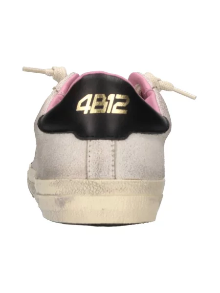Sneakersy 4b12 skórzane beżowe