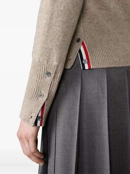 Cardigan Thom Browne cu dungi cu decolteu în V