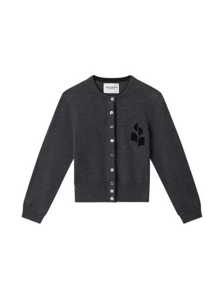 Kardigan Marant Etoile z logo szary