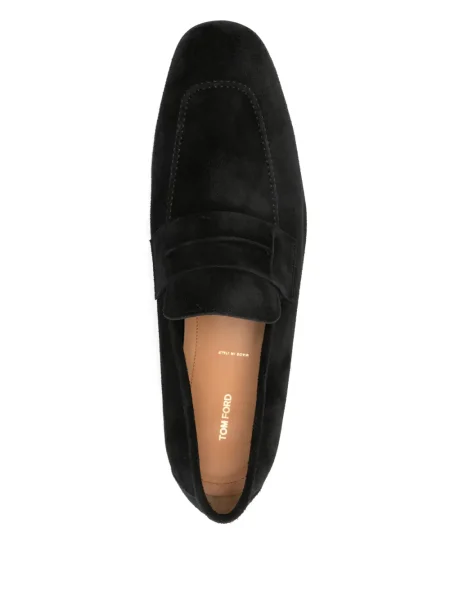 Pantofi loafer Tom Ford din piele de căprioară negru
