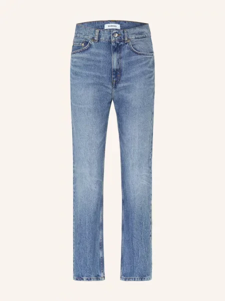 Sandro Jeansy Straight blau niebieskie