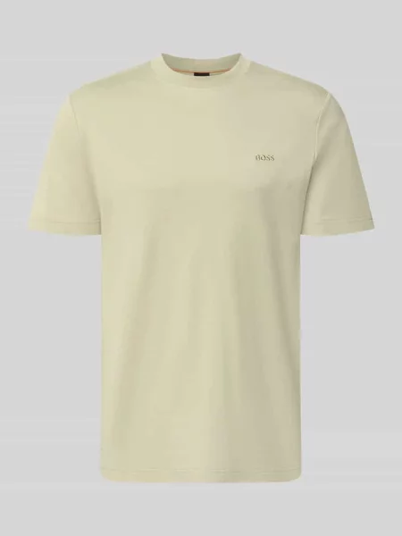 T-shirt o kroju regular fit z czystej bawełny model Te_interlock' Boss Orange