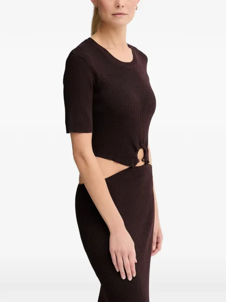 Rochie midi Sessun până la genunchi de costum maro