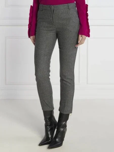 Pinko Pantaloni cu adaos de lână gri