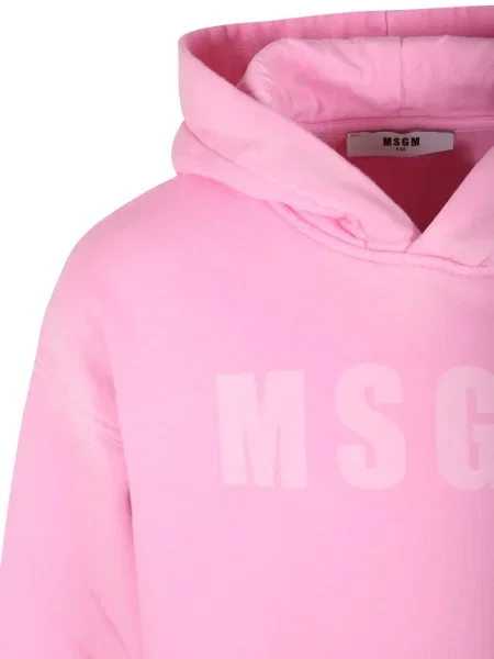 Bluza z kapturem dziecięca Msgm różowa