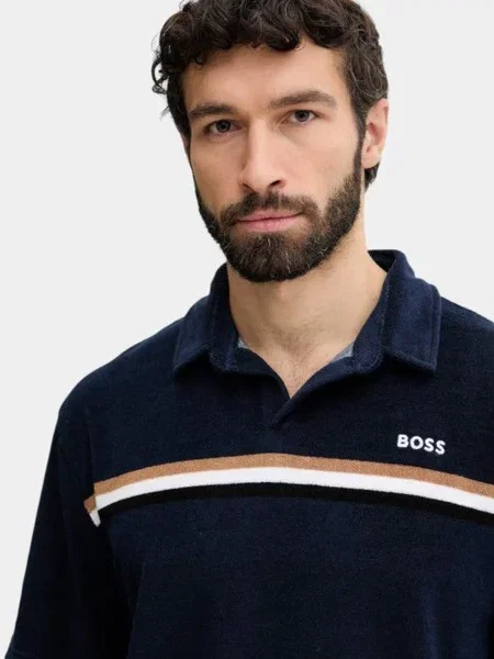 Поло Boss синее