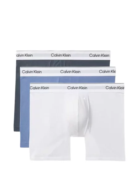 Boxeri Calvin Klein Underwear cu autograf albastru