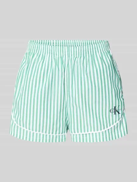 Szorty do piżamy z czystej bawełny krój regular fit Calvin Klein Underwear zielone