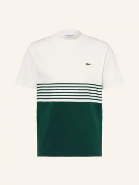 Lacoste Tričko / tmavě zelená bílá