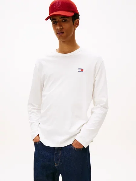 Tommy Jeans Tričko námornícka modrá / červená biela