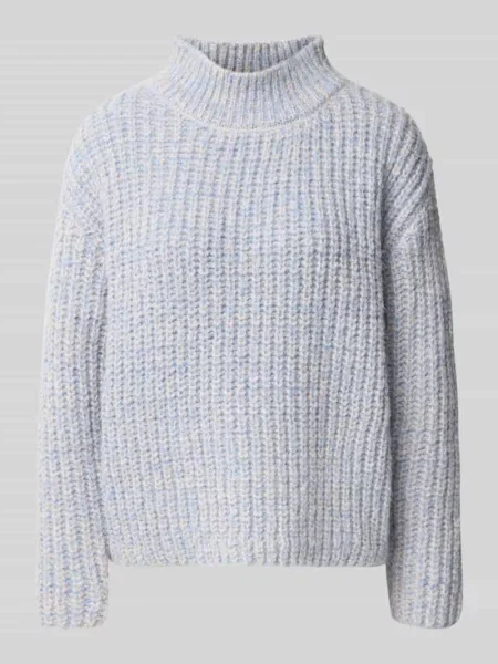 Sweter z dzianiny o grubym ściegu ze stójką Apricot