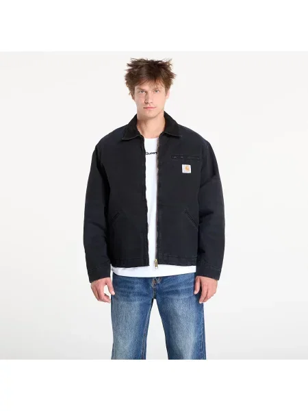 Bunda Carhartt WIP OG Detroit Jacket Black/ Black Stone Canvas S černá
