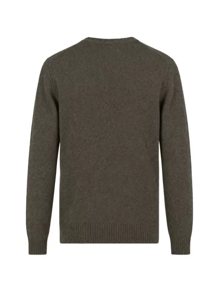 Lung pulover Slowear cu decolteu rotund maro