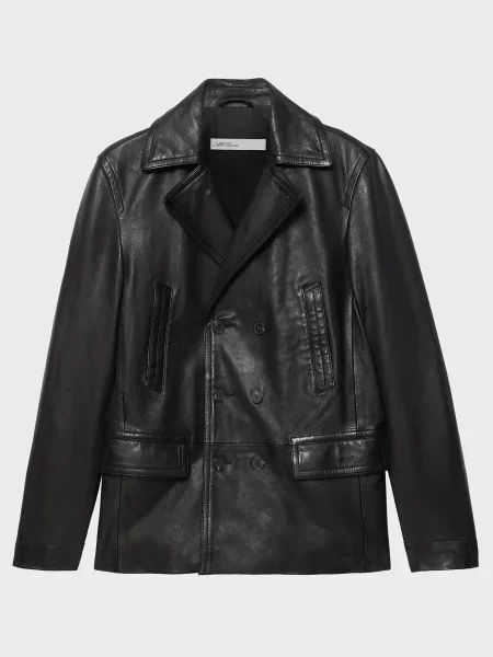 Шкіряна куртка Allsaints чорна