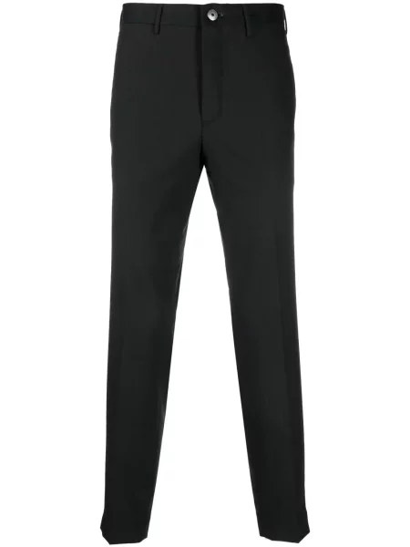 Vunene hlače Incotex crna