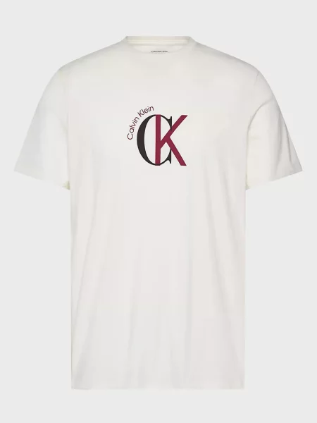 Графічний футболка Calvin Klein Jeans біла