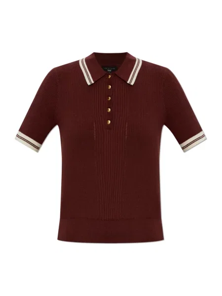 Koszulka polo Rag & Bone czerwona