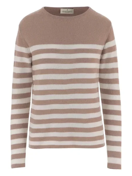 Pulover Bruno Manetti din cașmir cu dungi maro