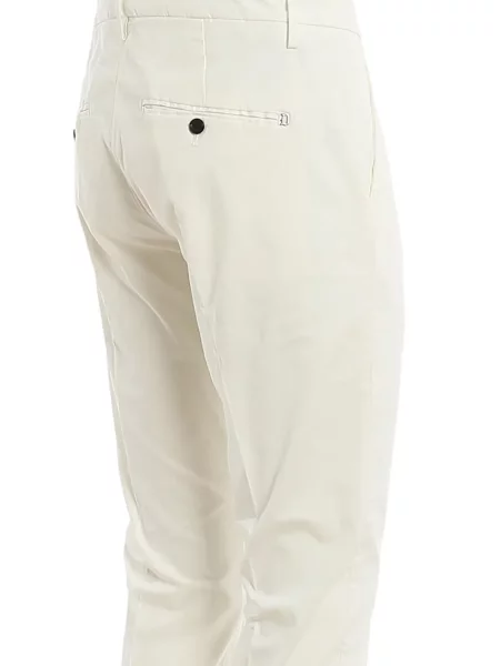 Pantaloni Dondup plisate alb