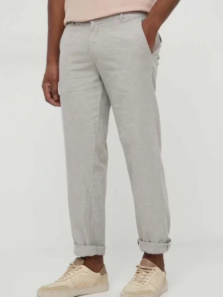 Lindbergh pantaloni din in drept gri