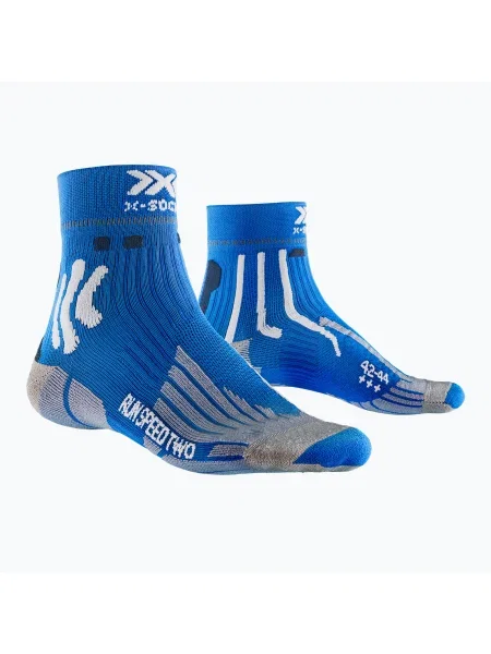 Мъжки чорапи X-Socks Run Speed Two twyce blue/arctic white бяло