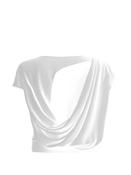 Tricou Jacquemus drapate alb