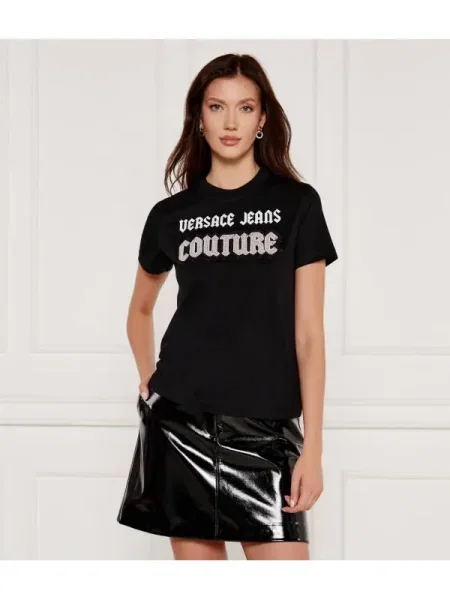 Versace Jeans Couture Tricou goth patch negru
