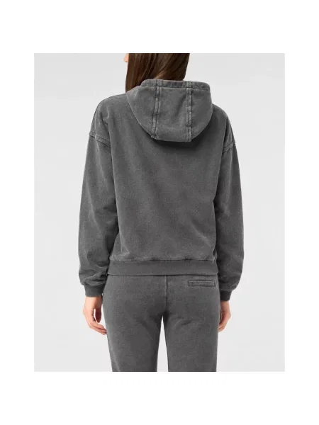 Bluza z kapturem Plein Sport z kapturem szara