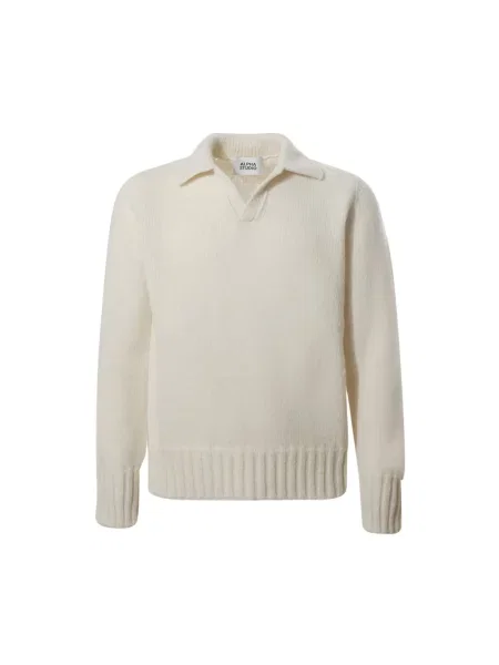 Sweter Alpha Studio wełniany beżowy