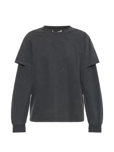 Tricou Ganni cu imagine gri