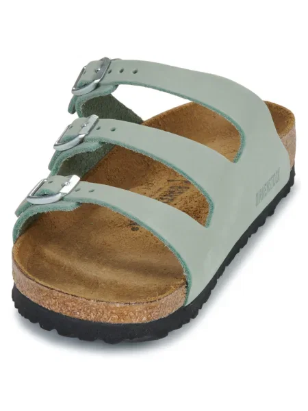 Pantofi Birkenstock din nubuc verde